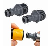Sintrix Fab Confezione da 2 connettori maschio BSP da 1/2", adattatori rapidi per tubo da giardino compatibili con raccordi Gardena, adatti per tubi da 1/2", 5/8" e 1" per irrigazione da giardino