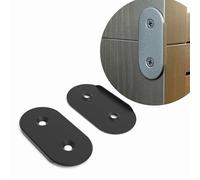 Sintrix Fab Connettore compatibile con scaffale IKEA Kallax - Elemento di collegamento per 2 o 4 ripiani Kallax - Collegamento stabile, design di alta qualità, diversi colori, set da 2 (nero)