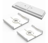 Sintrix Fab Set di 2 staffe da parete compatibili con telecomando per tapparelle Velux 860963, supporto per telecomando bianco per montaggio a parete, supporto a clip compatibile con il comando Velux