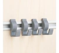 Sintrix Fab Set di 4 ganci per barra profilata in alluminio, per camper, cucina, compatibili con Hymer, Sunlight, Etrusco e Carado, ganci per utensili da cucina in camper Van