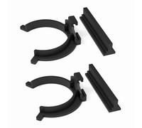 Sintrix Fab Supporto per battiscopa compatibile con Ikea Faktum Rationell - Set di 2 clip + binario per battiscopa nero - Supporto per base da cucina