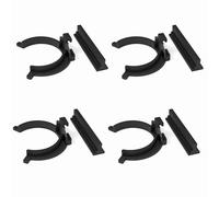 Sintrix Fab Supporto per battiscopa compatibile con Ikea Faktum Rationell - Set di 4 clip + guida per battiscopa nero - Supporto per base da cucina