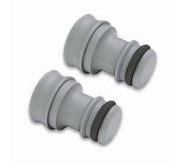 Sintrix Fab Tappo connettore per tubo flessibile a prova di perdite, compatibile con raccordi per tubi da giardino Gardena da 13 mm (1/2") e 15 mm (5/8") - Tappo con anello di tenuta previene il