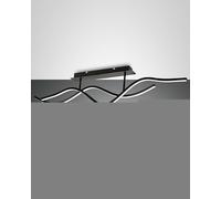 Sinuo lampada soffitto LED design dimmerabile nera 36w