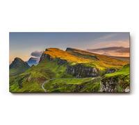 Sinus Art - Quadro da parete, 100 x 50 cm, splendido paesaggio collinare con gioco a contrasto di luce e ombra