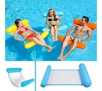 Sinwind Letto Galleggiante, Amaca Gonfiabile 4 in 1 Acqua Estate Nuoto Sedia a Sdraio per Adulti e Bambini (Blu)