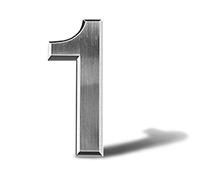 Sinxioer Numero Civico Esterno e Numeri Civici Esterni con Lettera in Acciaio Inox, Targa Personalizzata Made in Cina, altezza 8 cm(targhetta citofono esterno:1)