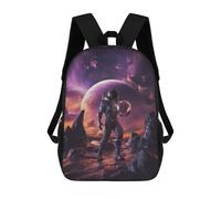 sinyumoney 1 Zaini Per Bambini Astronaut on Alien Planet Borsa Scolastica Stampata in 3D Borsa Alla Moda Borse Scolastiche Da Viaggio Per La Scuola O I Viaggi 17inch