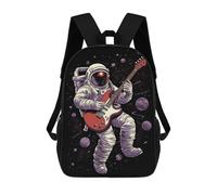 sinyumoney 1 Zaini Per Bambini Astronaut Playing Guitar Borsa Scolastica Stampata in 3D Borsa Alla Moda Borse Scolastiche Da Viaggio Per La Scuola O I Viaggi 17inch
