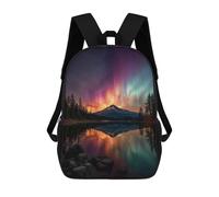 sinyumoney 1 Zaini Per Bambini Aurora Borealis Reflections-2 Borsa Scolastica Stampata in 3D Borsa Alla Moda Borse Scolastiche Da Viaggio Per La Scuola O I Viaggi 17inch