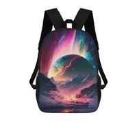 sinyumoney 1 Zaini Per Bambini Aurora Glacier Planet Borsa Scolastica Stampata in 3D Borsa Alla Moda Borse Scolastiche Da Viaggio Per La Scuola O I Viaggi 17inch