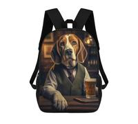 sinyumoney 1 Zaini Per Bambini Beagle in The Pub Borsa Scolastica Stampata in 3D Borsa Alla Moda Borse Scolastiche Da Viaggio Per La Scuola O I Viaggi 17inch