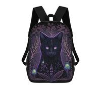sinyumoney 1 Zaini Per Bambini Black Light Cat 31 Borsa Scolastica Stampata in 3D Borsa Alla Moda Borse Scolastiche Da Viaggio Per La Scuola O I Viaggi 17inch