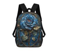 sinyumoney 1 Zaini Per Bambini Blue Gothic Rose Borsa Scolastica Stampata in 3D Borsa Alla Moda Borse Scolastiche Da Viaggio Per La Scuola O I Viaggi 17inch