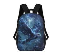 sinyumoney 1 Zaini Per Bambini Blue Mistical Owl Borsa Scolastica Stampata in 3D Borsa Alla Moda Borse Scolastiche Da Viaggio Per La Scuola O I Viaggi 17inch