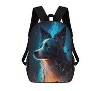 sinyumoney 1 Zaini Per Bambini Border Collie Dog Borsa Scolastica Stampata in 3D Borsa Alla Moda Borse Scolastiche Da Viaggio Per La Scuola O I Viaggi 17inch