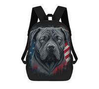 sinyumoney 1 Zaini Per Bambini Cane Corso USA America Borsa Scolastica Stampata in 3D Borsa Alla Moda Borse Scolastiche Da Viaggio Per La Scuola O I Viaggi 17inch
