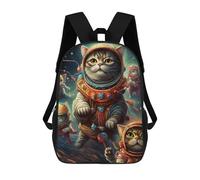 sinyumoney 1 Zaini Per Bambini Cats in Space Adventure Borsa Scolastica Stampata in 3D Borsa Alla Moda Borse Scolastiche Da Viaggio Per La Scuola O I Viaggi 17inch