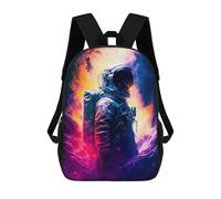 sinyumoney 1 Zaini Per Bambini Colorful Astronaut Borsa Scolastica Stampata in 3D Borsa Alla Moda Borse Scolastiche Da Viaggio Per La Scuola O I Viaggi 17inch