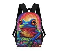 sinyumoney 1 Zaini Per Bambini Colorful Fantasy Frog Borsa Scolastica Stampata in 3D Borsa Alla Moda Borse Scolastiche Da Viaggio Per La Scuola O I Viaggi 17inch