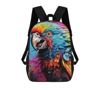 sinyumoney 1 Zaini Per Bambini Colorful Parrot Artwork Borsa Scolastica Stampata in 3D Borsa Alla Moda Borse Scolastiche Da Viaggio Per La Scuola O I Viaggi 17inch