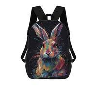 sinyumoney 1 Zaini Per Bambini Colorful Rabbit With Drips Borsa Scolastica Stampata in 3D Borsa Alla Moda Borse Scolastiche Da Viaggio Per La Scuola O I Viaggi 17inch
