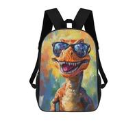 sinyumoney 1 Zaini Per Bambini Cool Dinosaur Portrait Borsa Scolastica Stampata in 3D Borsa Alla Moda Borse Scolastiche Da Viaggio Per La Scuola O I Viaggi 17inch