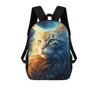 sinyumoney 1 Zaini Per Bambini Cosmic Celestial Cat Borsa Scolastica Stampata in 3D Borsa Alla Moda Borse Scolastiche Da Viaggio Per La Scuola O I Viaggi 17inch