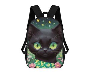 sinyumoney 1 Zaini Per Bambini Cute And Funny Black Cat Borsa Scolastica Stampata in 3D Borsa Alla Moda Borse Scolastiche Da Viaggio Per La Scuola O I Viaggi 17inch