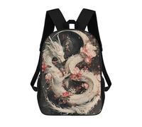 sinyumoney 1 Zaini Per Bambini Dragon Sakura Japanese Borsa Scolastica Stampata in 3D Borsa Alla Moda Borse Scolastiche Da Viaggio Per La Scuola O I Viaggi 17inch