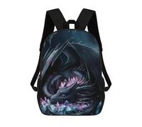 sinyumoney 1 Zaini Per Bambini Dragon's Crystal Lair Borsa Scolastica Stampata in 3D Borsa Alla Moda Borse Scolastiche Da Viaggio Per La Scuola O I Viaggi 17inch