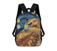 sinyumoney 1 Zaini Per Bambini Eagle in Starry Night Style Borsa Scolastica Stampata in 3D Borsa Alla Moda Borse Scolastiche Da Viaggio Per La Scuola O I Viaggi 17inch