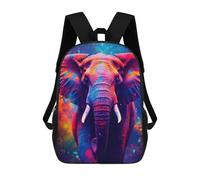 sinyumoney 1 Zaini Per Bambini Elephant Black Light UV Borsa Scolastica Stampata in 3D Borsa Alla Moda Borse Scolastiche Da Viaggio Per La Scuola O I Viaggi 17inch