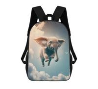 sinyumoney 1 Zaini Per Bambini Elephant Flying Animal Borsa Scolastica Stampata in 3D Borsa Alla Moda Borse Scolastiche Da Viaggio Per La Scuola O I Viaggi 17inch