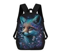 sinyumoney 1 Zaini Per Bambini Enchanted Fox with Flowers Borsa Scolastica Stampata in 3D Borsa Alla Moda Borse Scolastiche Da Viaggio Per La Scuola O I Viaggi 17inch