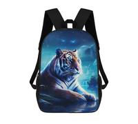 sinyumoney 1 Zaini Per Bambini Enchanted Tiger Night Scene -1 Borsa Scolastica Stampata in 3D Borsa Alla Moda Borse Scolastiche Da Viaggio Per La Scuola O I Viaggi 17inch