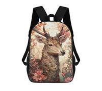 sinyumoney 1 Zaini Per Bambini Fantasy Deer Art Print Borsa Scolastica Stampata in 3D Borsa Alla Moda Borse Scolastiche Da Viaggio Per La Scuola O I Viaggi 17inch
