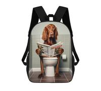 sinyumoney 1 Zaini Per Bambini Irish Setter on The Toilet Borsa Scolastica Stampata in 3D Borsa Alla Moda Borse Scolastiche Da Viaggio Per La Scuola O I Viaggi 17inch