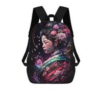 sinyumoney 1 Zaini Per Bambini Japanese Geisha Borsa Scolastica Stampata in 3D Borsa Alla Moda Borse Scolastiche Da Viaggio Per La Scuola O I Viaggi 17inch