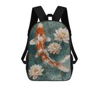 sinyumoney 1 Zaini Per Bambini Japanese Koi Aquatic Grace Borsa Scolastica Stampata in 3D Borsa Alla Moda Borse Scolastiche Da Viaggio Per La Scuola O I Viaggi 17inch