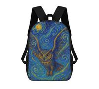 sinyumoney 1 Zaini Per Bambini Owl in Starry Night Style Borsa Scolastica Stampata in 3D Borsa Alla Moda Borse Scolastiche Da Viaggio Per La Scuola O I Viaggi 17inch