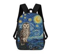 sinyumoney 1 Zaini Per Bambini Owl in Starry Night Style Borsa Scolastica Stampata in 3D Borsa Alla Moda Borse Scolastiche Da Viaggio Per La Scuola O I Viaggi 17inch