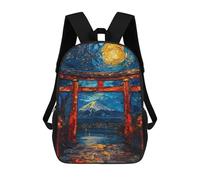 sinyumoney 1 Zaini Per Bambini Painting Torii Gate Borsa Scolastica Stampata in 3D Borsa Alla Moda Borse Scolastiche Da Viaggio Per La Scuola O I Viaggi 17inch