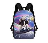 sinyumoney 1 Zaini Per Bambini Panda Riding Cow on UFO Borsa Scolastica Stampata in 3D Borsa Alla Moda Borse Scolastiche Da Viaggio Per La Scuola O I Viaggi 17inch