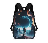 sinyumoney 1 Zaini Per Bambini Planet Galaxy Charm Borsa Scolastica Stampata in 3D Borsa Alla Moda Borse Scolastiche Da Viaggio Per La Scuola O I Viaggi 17inch