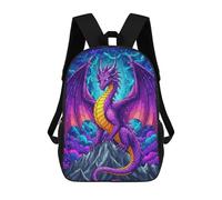 sinyumoney 1 Zaini Per Bambini Purple Dragon on Mountain Peak Borsa Scolastica Stampata in 3D Borsa Alla Moda Borse Scolastiche Da Viaggio Per La Scuola O I Viaggi 17inch