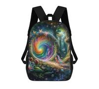 sinyumoney 1 Zaini Per Bambini Rainbow Forest Portal Borsa Scolastica Stampata in 3D Borsa Alla Moda Borse Scolastiche Da Viaggio Per La Scuola O I Viaggi 17inch
