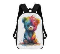sinyumoney 1 Zaini Per Bambini Rainbow Teddy Bear Borsa Scolastica Stampata in 3D Borsa Alla Moda Borse Scolastiche Da Viaggio Per La Scuola O I Viaggi 17inch