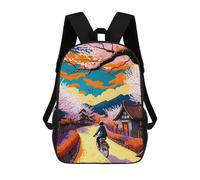 sinyumoney 1 Zaini Per Bambini Ride A Bicycle 2 Borsa Scolastica Stampata in 3D Borsa Alla Moda Borse Scolastiche Da Viaggio Per La Scuola O I Viaggi 17inch