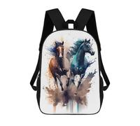 sinyumoney 1 Zaini Per Bambini Running Horse Borsa Scolastica Stampata in 3D Borsa Alla Moda Borse Scolastiche Da Viaggio Per La Scuola O I Viaggi 17inch